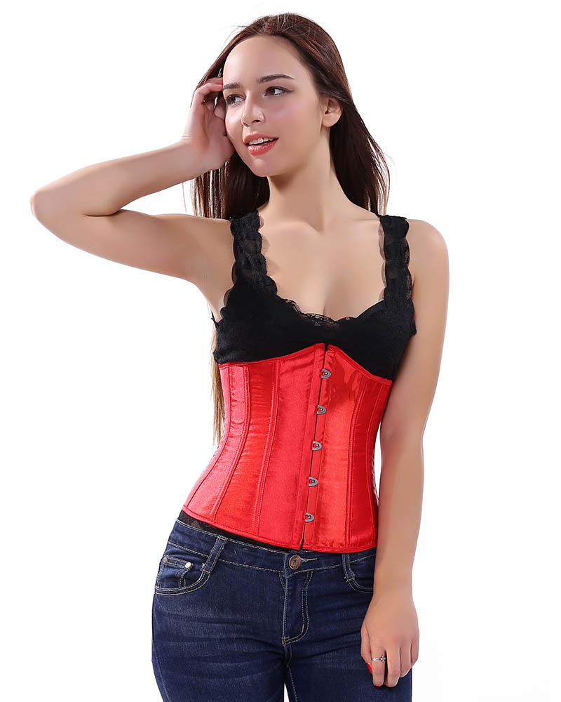 Gomes Magenta Sexy Underbust Waist Training Corset main image 0